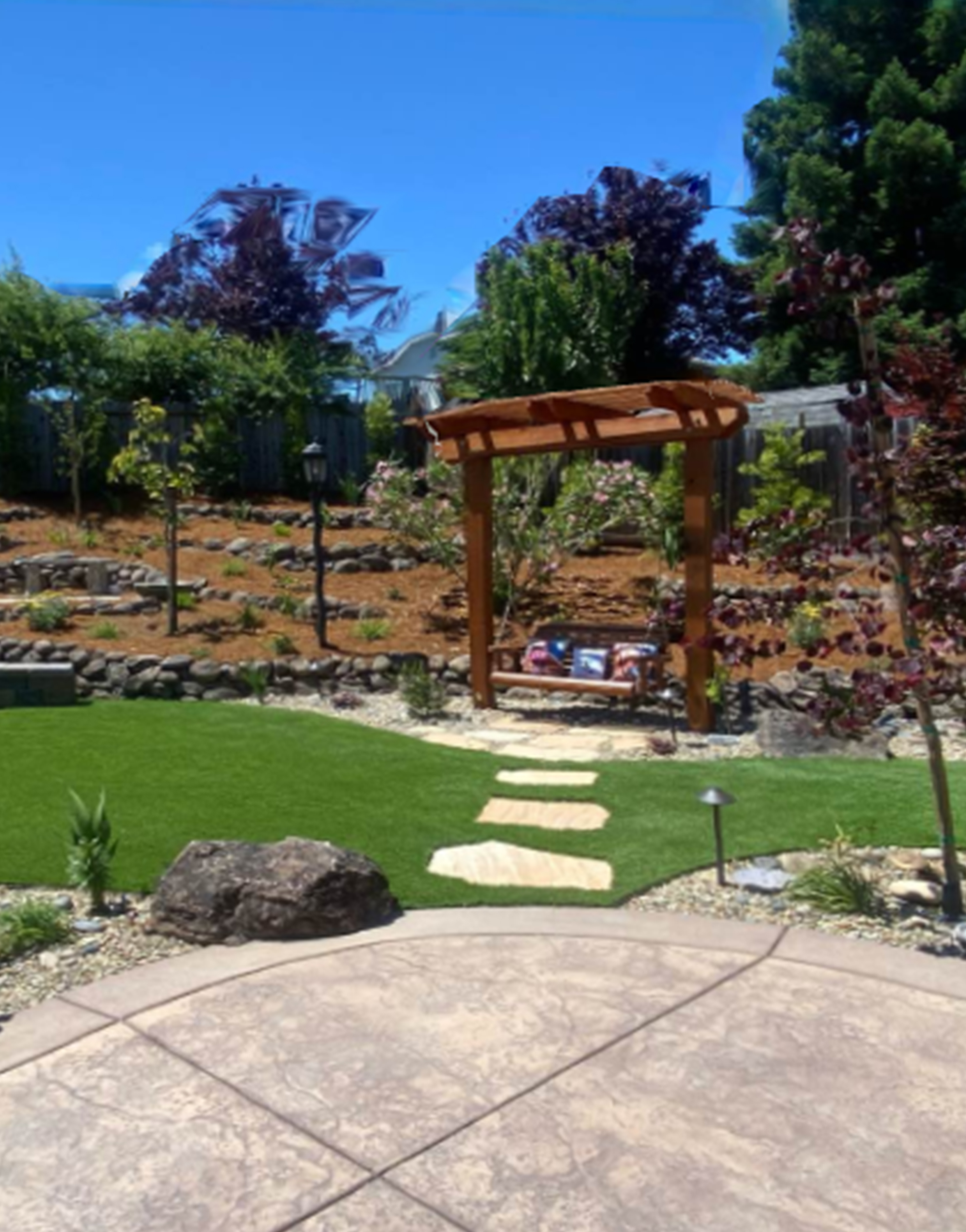 Custom patio and garden construction