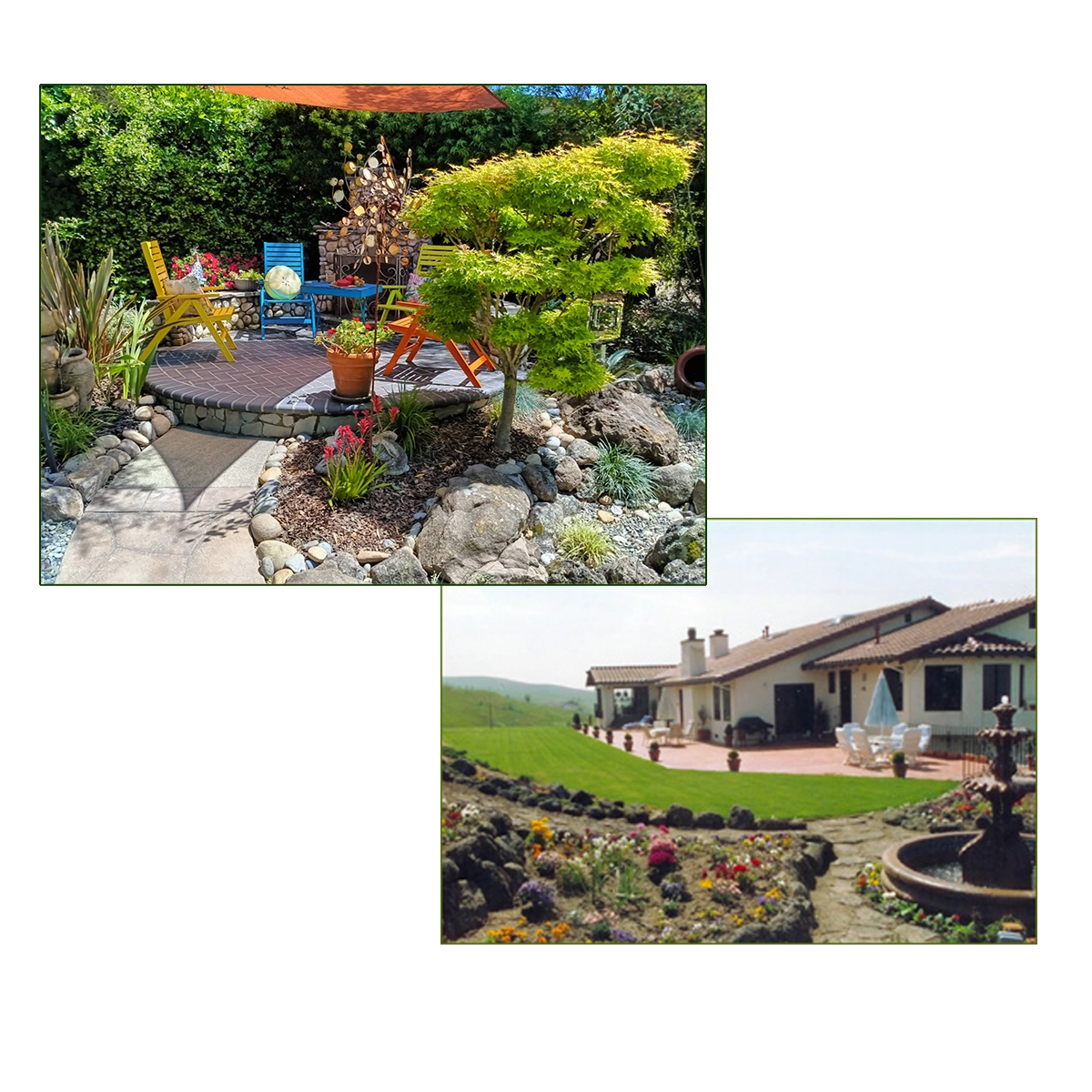 Examples of landscape drainage and irrigation work